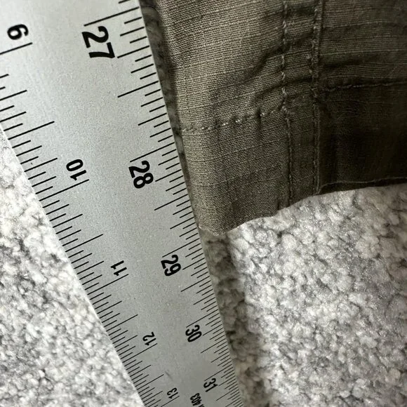 Vuori‎ Ripstop Pants Mens Olive Green Drawstring Tapered Jogger Zip Pocket V412 - Picture 4 of 9